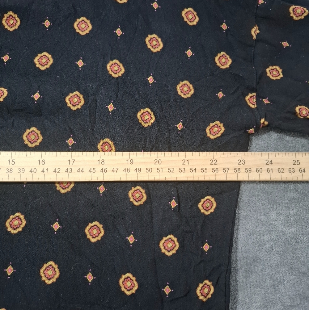 Free People Intimately Button Up Womens shirt Medallion Print Flowy Sz S Petite - Picture 9 of 12